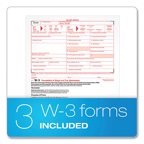 Adams 6-Part W-2 Tax Forms with Tax Forms Helper, Fiscal Year: 2024, Six-Part Carbonless, 8.5 x 5.5, 2 Forms/Sheet, 50 Forms Total (22991)