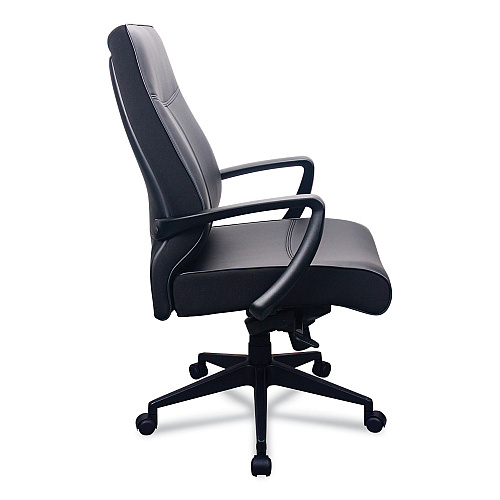 Tempur-Pedic by Raynor 300 Leather High-Back Chair, Supports Up to 250 lb, 19.57" to 22.56" Seat Height, Black (TP300)