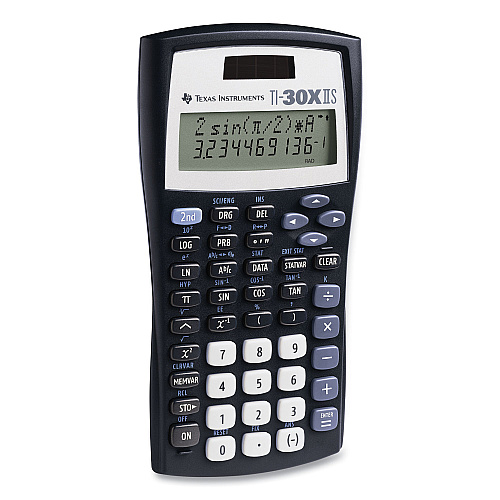 Texas Instruments TI-30X IIS Scientific Calculator, 10-Digit LCD, Black
