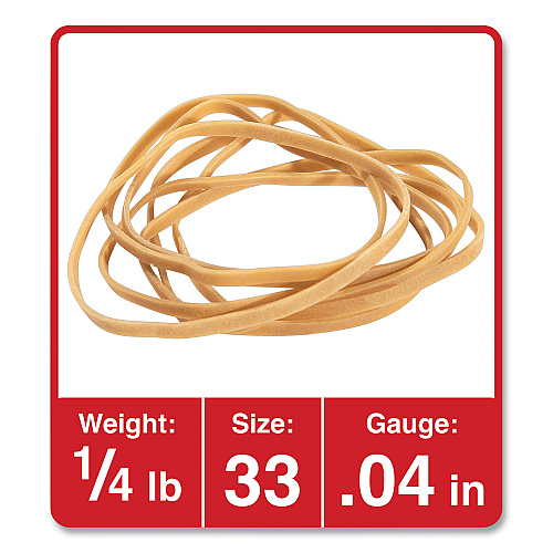 Universal Rubber Bands, Size 33, 0.04" Gauge, Beige, 4 oz Box, 160/Pack (UNV00433)