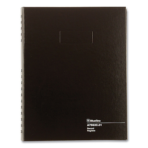 Blueline AccountPro Records Register Book, Black Cover, 9.5 x 6 Sheets, 300 Sheets/Book (A7963C01)