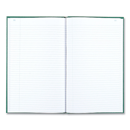 National Paper Emerald Series Account Book, Green Cover, 12.25 x 7.25 Sheets, 150 Sheets/Book (56111)