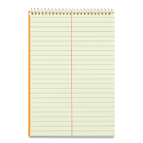 National Paper Standard Spiral Steno Pad, Gregg Rule, Brown Cover, 60 Eye-Ease Green 6 x 9 Sheets (36646)