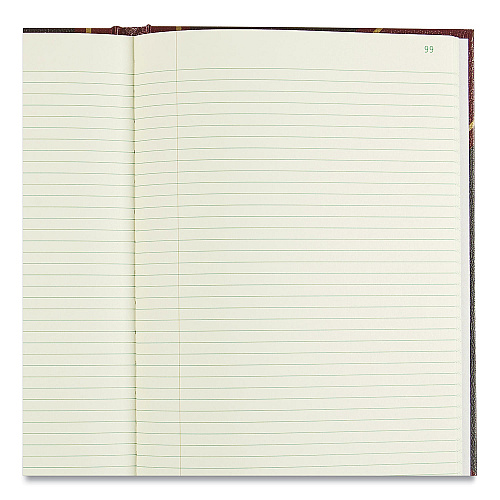 National Paper Texthide Eye-Ease Record Book, Black/Burgundy/Gold Cover, 14.25 x 8.75 Sheets, 300 Sheets/Book (57131)