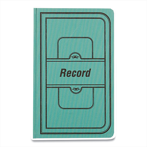 National Paper Tuff Series Record Book, Green Cover, 12 x 7.5 Sheets, 500 Sheets/Book (A66500R)