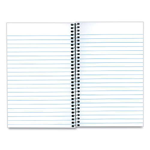 National Paper Three-Subject Wirebound Notebooks, Unpunched, Medium/College Rule, Blue Cover, (150) 9.5 x 6 Sheets (33360)