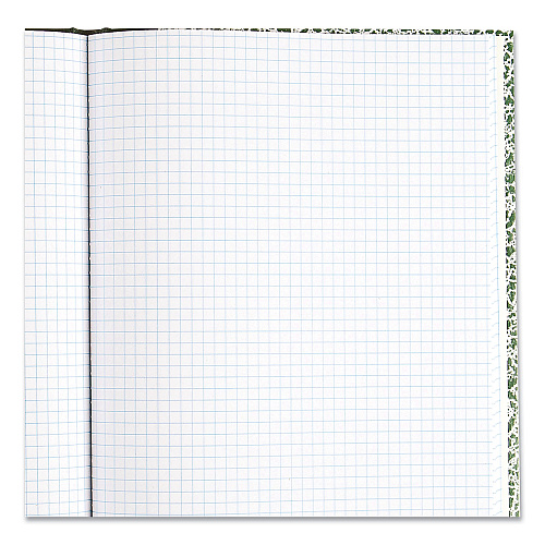 National Paper Lab Notebook, Quadrille Rule (5 sq/in), Green Marble Cover, (96) 10.13 x 7.88 Sheets (53110)