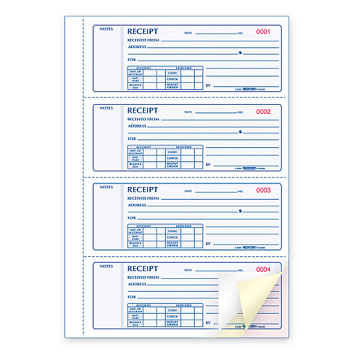 Rediform 8L810 Money Receipt Book 7 X 2 3/4 Carbonless Duplicate Twin - View #10