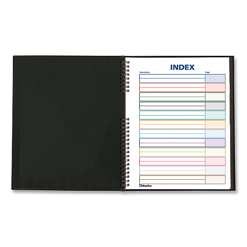 Blueline NotePro Notebook, 1-Subject, Medium/College Rule, Black Cover, (75) 11 x 8.5 Sheets (A10150BLK)