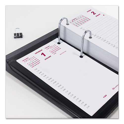 Brownline Daily Calendar Pad Refill, 6 x 3.5, White/Burgundy/Gray Sheets, 12-Month (Jan to Dec): 2026 (C2R)
