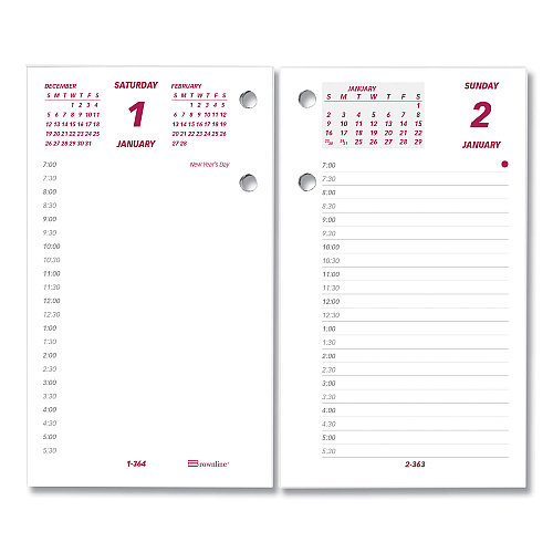 Brownline Daily Calendar Pad Refill, 6 x 3.5, White/Burgundy/Gray Sheets, 12-Month (Jan to Dec): 2026 (C2R)
