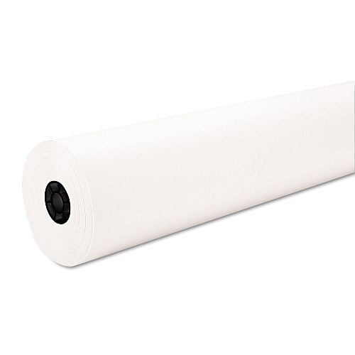 Pacon Decorol Flame Retardant Art Rolls, 40 lb Cover Weight, 36" x 1000 ft, Frost White (101208)