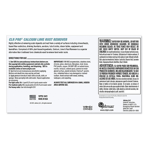 CLR PRO Calcium, Lime and Rust Remover, 1 gal Bottle (CL4PROEA)