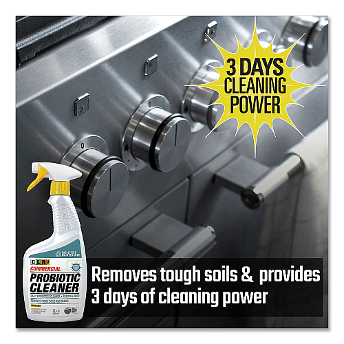 CLR PRO Commercial Probiotic Cleaner, Lemon Scent, 32 oz Spray Bottle, 6/Carton (FMCPC326PRO)