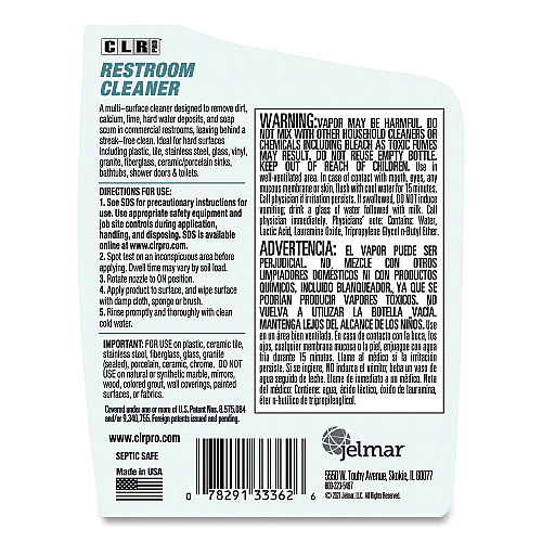CLR PRO Restroom Cleaner, 32 oz Pump Spray, 6/Carton (FMRC326PRO)