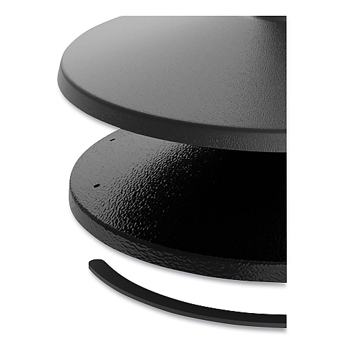 Tatco Adjusta-Tape Crowd Control Base Only, Steel, 14" Deep, Black, 2/Box (11711)