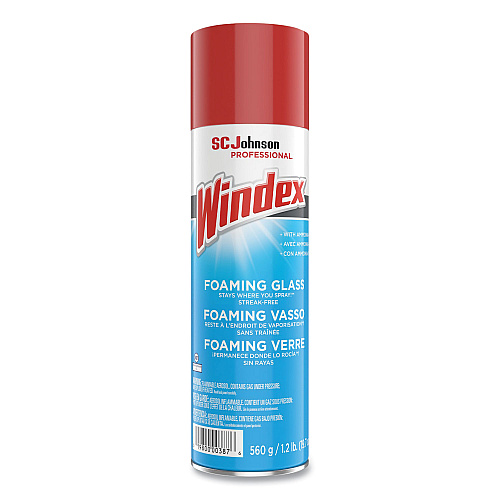 Windex&reg; Foaming Glass Cleaner, Fresh Scent, 20 oz, 6 Aerosol Cans (333813)