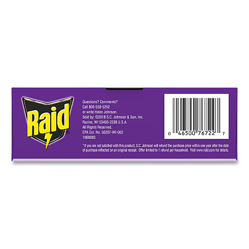 Raid Bed Bug Detector and Trap, 0.19 lb Trap, 8 Traps (674798EA)