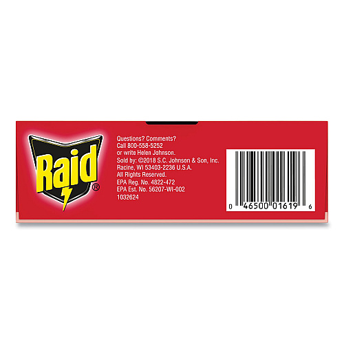 Raid Roach Baits, 0.7 oz Box, 6/Carton (334863)