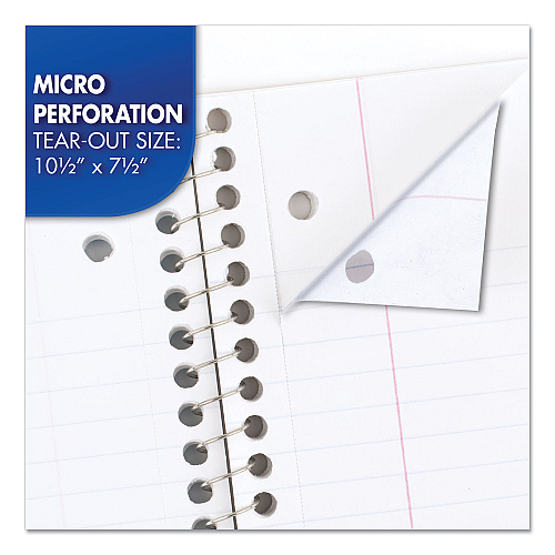 Mead Spiral Notebook, 1-Subject, Medium/College Rule, Assorted Cover Colors, (70) 10.5 x 8 Sheets, 6/Pack (73065)