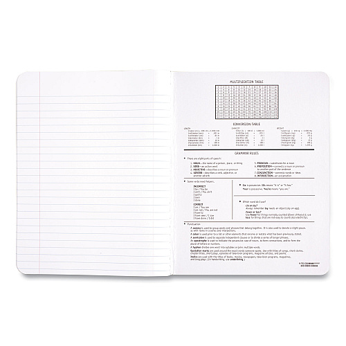 Mead Square Deal Composition Book, 3-Subject, Wide/Legal Rule, Black Cover, (100) 9.75 x 7.5 Sheets, 12/Pack (72936)
