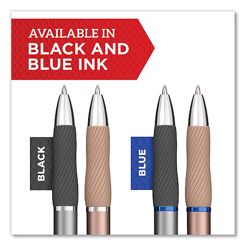 Sharpie S-Gel Premium Metal Barrel Gel Pen, Retractable, Medium 0.7 mm, Black Ink, Gun Metal Gray Barrel, Dozen (2147528)