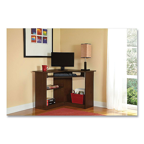 Easy 2 Go Corner Desk, 35.38" x 35.38" x 28.88", Resort Cherry (951572CC)
