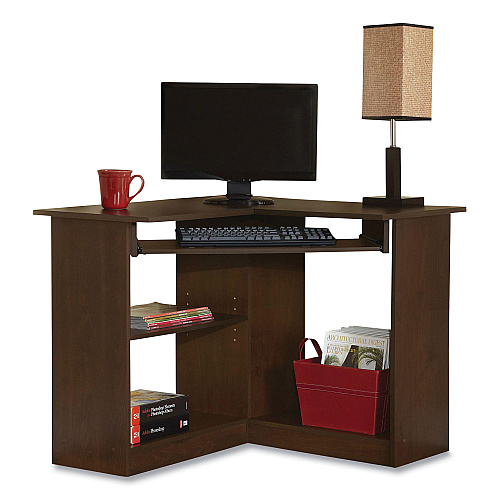 Easy 2 Go Corner Desk, 35.38" x 35.38" x 28.88", Resort Cherry (951572CC)