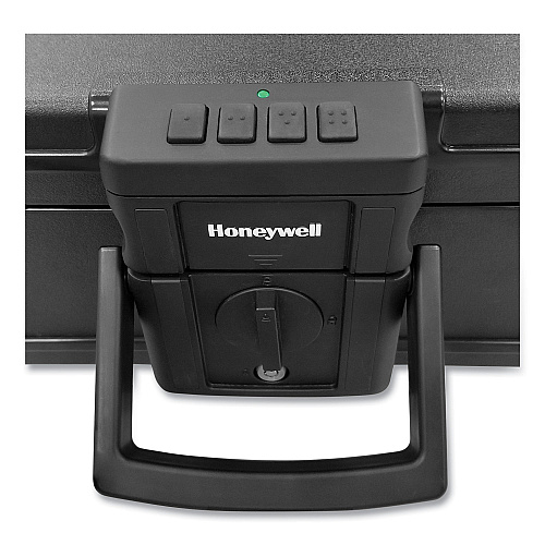 Honeywell Fire and Waterproof Safe with Touchpad Lock, 15.9 x 13.1 x 6.7, 0.24 cu ft, Black (1553)