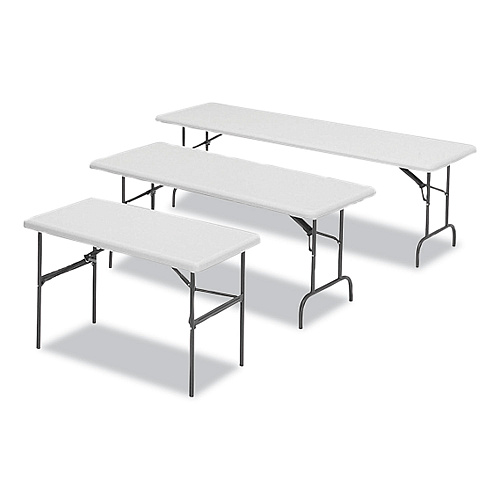 Iceberg IndestrucTables Too 600 Series Folding Table, Rectangular, 72" x 30" x 29", Platinum (65323)