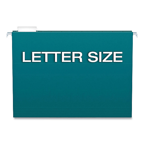 Pendaflex Recycled Hanging File Folders, Letter Size, 1/5-Cut Tabs, Assorted Colors, 25/Box (81667)