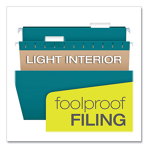 Pendaflex Recycled Hanging File Folders, Letter Size, 1/5-Cut Tabs, Assorted Colors, 25/Box (81667)
