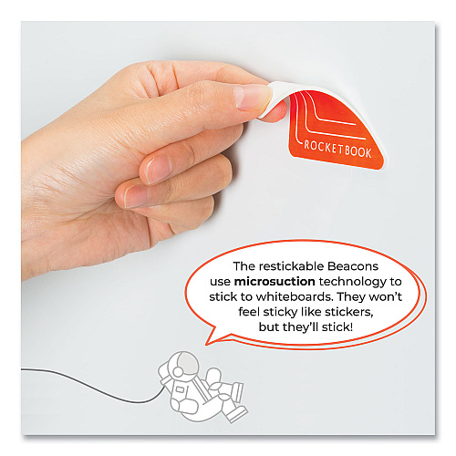 Rocketbook Beacons Smart Stickers for Whiteboards, Triangles, Orange, 2.5"h, 4/Pack (A4RCFR)