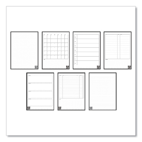 Rocketbook Fusion Smart Notebook, Seven Assorted Page Formats, Black Cover, (21) 11 x 8.5 Sheets (FLRCAFR)