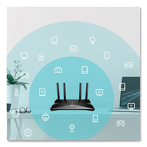 TP-Link ARCHER AX3000 Dual Band Gigabit Wi-Fi 6 Router, 5 Ports, Dual-Band 2.4 GHz/5 GHz