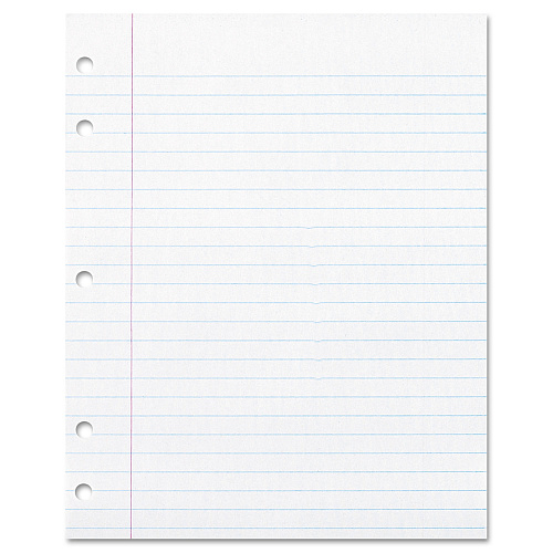 Pacon Ecology Filler Paper, 3-Hole, 8 x 10.5, Wide/Legal Rule, 150/Pack (3203)