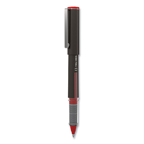 TRU RED Roller Ball Pen, Stick, Fine 0.5 mm, Assorted Ink and Barrel Colors, 3/Pack (58251)