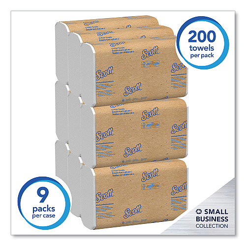 Scott&reg; Essential C-Fold Paper Towels, 1-Ply, White, 1800 Towels (03623)