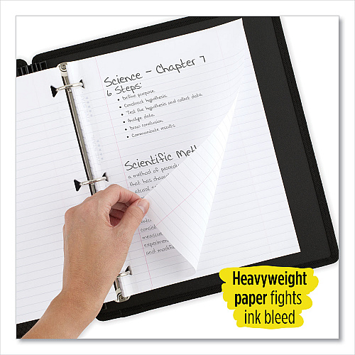 Five Star Reinforced Filler Paper, 3-Hole, 8 x 10.5, Wide/Legal Rule, 100/Pack (1506)