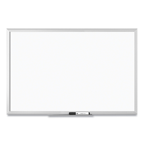 U Brands Melamine Dry Erase Board, 35 x 23, White Surface, Silver Frame (031U0001)