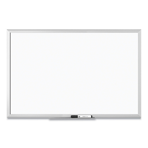 U Brands Melamine Dry Erase Board, 35 x 23, White Surface, Silver Frame (031U0001)