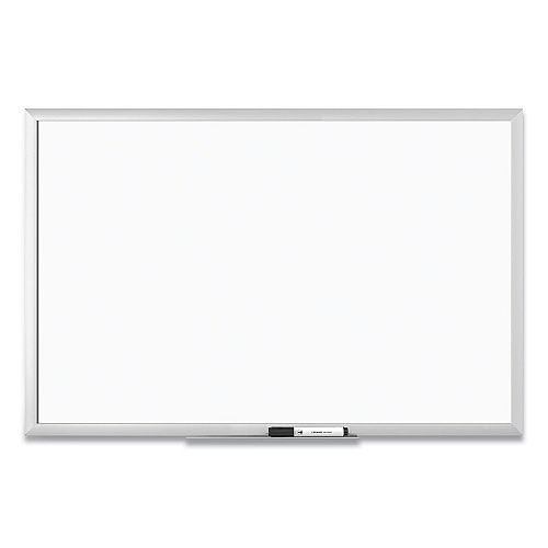 U Brands Magnetic Dry Erase Board with Aluminum Frame, 35 x 23, White Surface, Silver Frame (071U0001)