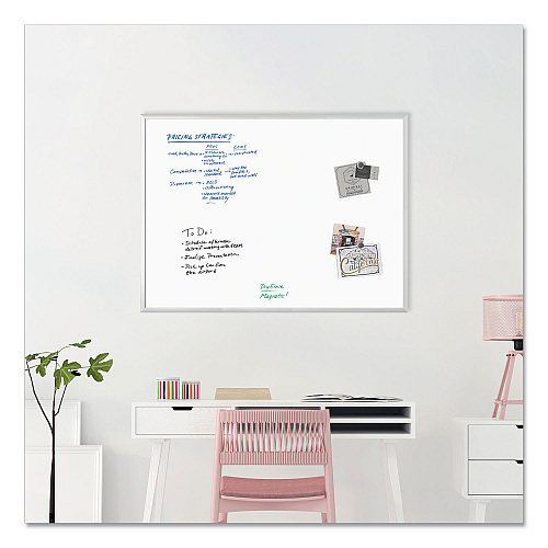 U Brands Magnetic Dry Erase Board with Aluminum Frame, 47 x 35, White Surface, Silver Frame (072U0001)