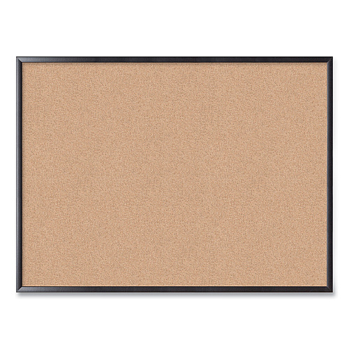 U Brands Cork Bulletin Board, 47 x 35, Tan Surface, Black Frame (2876U0001)