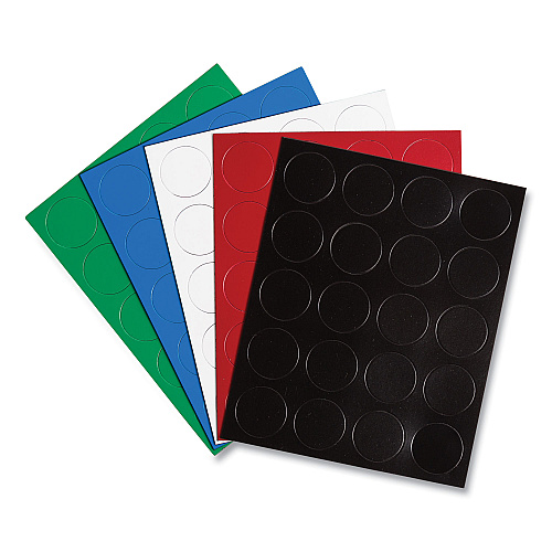 U Brands Heavy-Duty Board Magnets, Circles, Red, 0.75" Diameter, 20/Pack (FM1604)