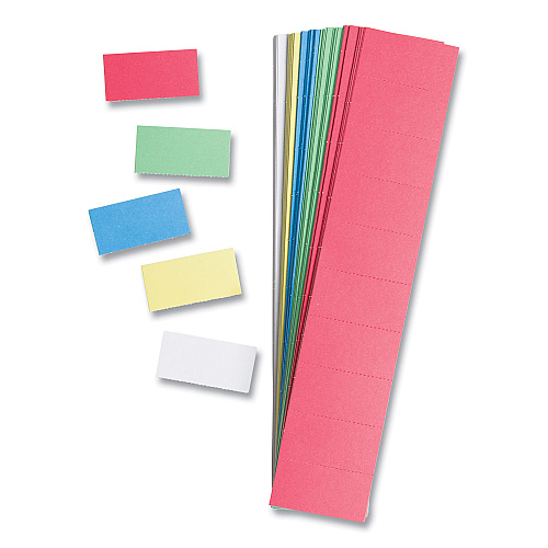 U Brands Data Card Replacement, 2 x 1, Assorted Colors, 1,000/Pack (FM1312)