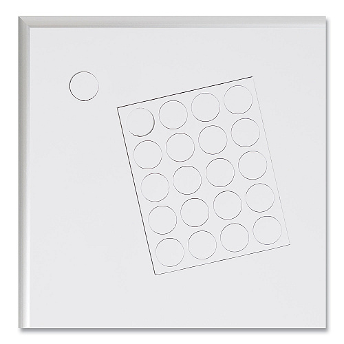 U Brands Heavy-Duty Board Magnets, Circles, White, 0.75" Diameter, 20/Pack (FM1618)