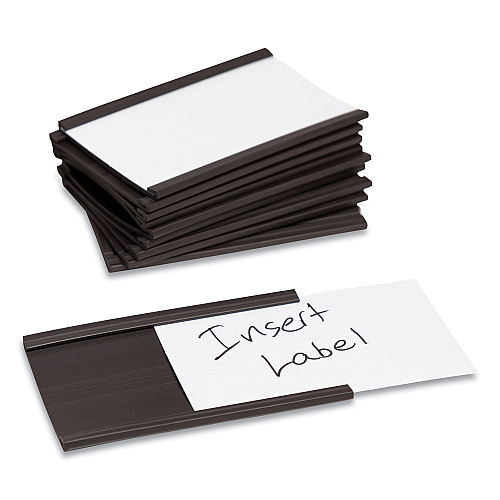 U Brands Magnetic Card Holders, 3 x 1.75, Black, 10/Pack (FM2630)