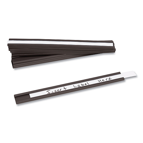 U Brands Magnetic Card Holders, 6 x 0.5, Black, 10/Pack (FM2631)