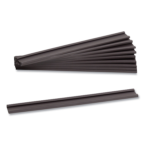 U Brands Magnetic Card Holders, 6 x 0.5, Black, 10/Pack (FM2631)